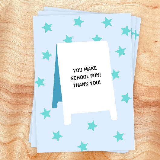 Carte de remerciement de l'école