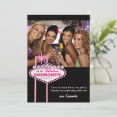 Carte de remerciement de l'enterrement de vie de j (Debout devant)