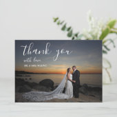 Carte de remerciement de mariage (Debout devant)