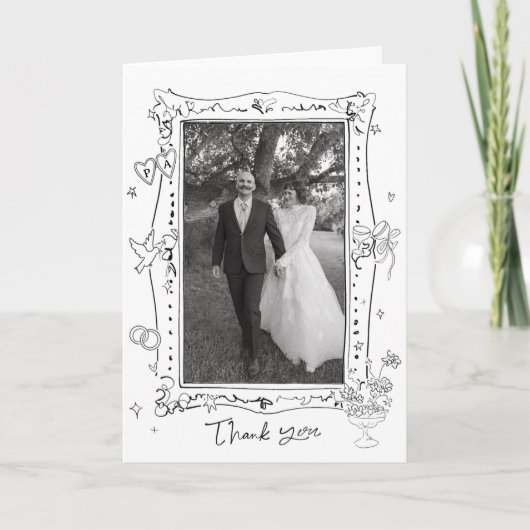 Carte de remerciement de mariage (Devant)