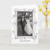 Carte de remerciement de mariage (Fleur jaune)