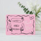 Carte de remerciement de mariage (Debout devant)