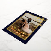 Carte de remerciement de mariage à cadre en feuill (Rotation)