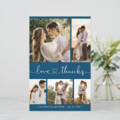 Carte de remerciement de mariage à collage avec sc (Debout devant)