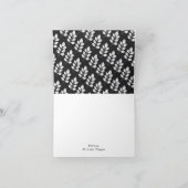 Carte de remerciement de mariage à feuille florale (Intérieur)