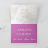 Carte de remerciement de mariage à fleur violette (Intérieur)