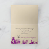 Carte de remerciement de mariage à fleurs vintage  (Intérieur)