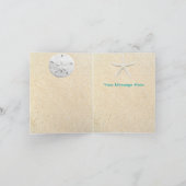 Carte de remerciement de mariage à la plage Dollar (Intérieur)