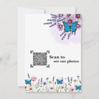 Carte de remerciement de mariage à l'aquarelle de