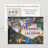 Carte de remerciement de mariage à Las Vegas (Devant / Derrière)
