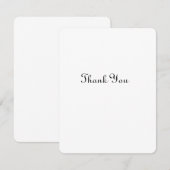 Carte de remerciement de mariage à l'écriture manu (Devant / Derrière)