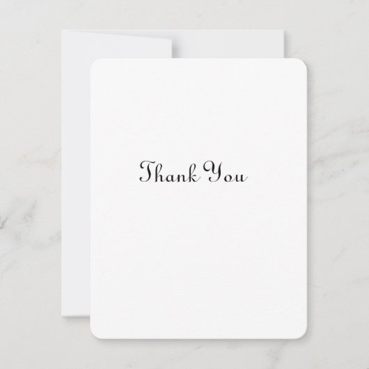 Carte de remerciement de mariage à l'écriture manu (Devant)