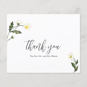 Carte de remerciement de mariage à petit budget fl