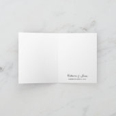 Carte de remerciement de mariage à script simple (Intérieur)