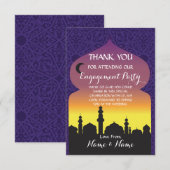 Carte de remerciement de mariage Arabian Nights (Devant / Derrière)