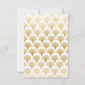 Carte de remerciement de mariage Art déco de fête (Dos)