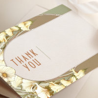 Carte de remerciement de mariage Art Nouveau vinta