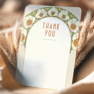 Carte de remerciement de mariage Art Nouveau vinta