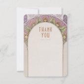 Carte de remerciement de mariage Art Nouveau vinta (Devant)