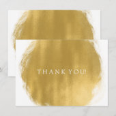 Carte de remerciement de mariage aspect peinture d (Devant / Derrière)