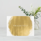 Carte de remerciement de mariage aspect peinture d (Debout devant)