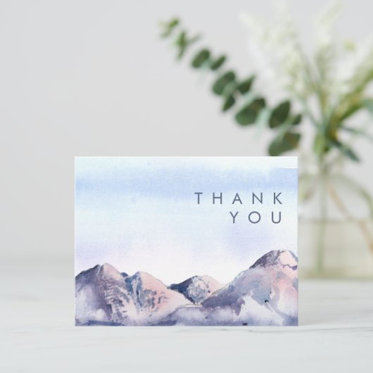 Carte de remerciement de mariage au coucher du sol (Debout devant)