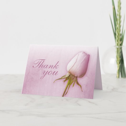 Carte de remerciement de mariage au paysage avec b (Devant)