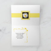 Carte de remerciement de mariage au ruban de margu (Intérieur)