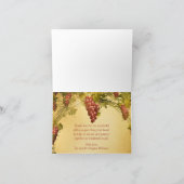 Carte de remerciement de mariage au vignoble (Intérieur)