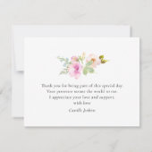 Carte de remerciement de mariage automnal aquarell (Dos)