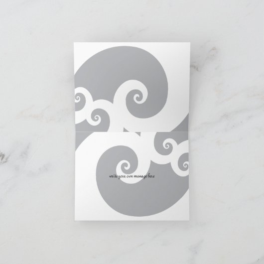 Carte de remerciement de mariage aux fleurs d'Hibi (Intérieur)