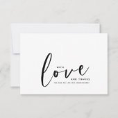 Carte de remerciement de mariage Avec Amour et Mer (Devant)