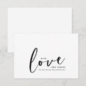 Carte de remerciement de mariage Avec Amour et Mer (Devant / Derrière)