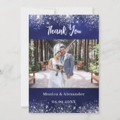 Carte de remerciement de mariage avec code QR arge (Devant)