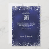 Carte de remerciement de mariage avec code QR arge (Dos)