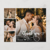 Carte de remerciement de mariage avec collage de p (Devant)