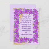 Carte de remerciement de mariage avec Lei Hawaïen (Devant / Derrière)