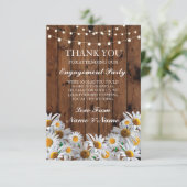 Carte de remerciement de mariage avec lumières en  (Debout devant)