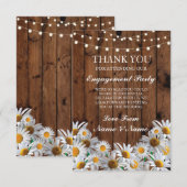 Carte de remerciement de mariage avec lumières en  (Devant / Derrière)