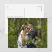Carte de remerciement de mariage avec photo de cou (Devant / Derrière)