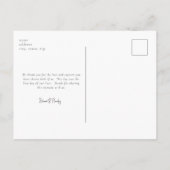 Carte de remerciement de mariage avec photo de cou (Dos)