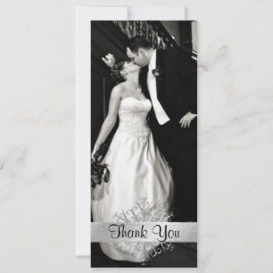 Carte de remerciement de mariage avec photo de flo