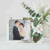 Carte de remerciement de mariage avec photo de ros (Debout devant)