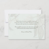 Carte de remerciement de mariage avec photo de ros (Dos)