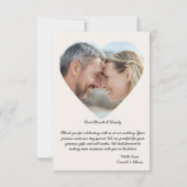 Carte de remerciement de mariage avec photo élégan (Dos)