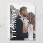 Carte de remerciement de mariage avec photo et mes (Devant)