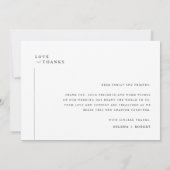 Carte de remerciement de mariage avec photo rustiq (Dos)