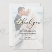 Carte de remerciement de mariage avec superpositio (Devant)