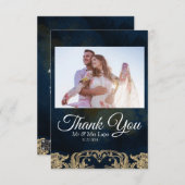 Carte de remerciement de mariage avec verset bibli (Devant / Derrière)