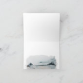 Carte de remerciement de mariage Blue Winter Wonde (Intérieur)